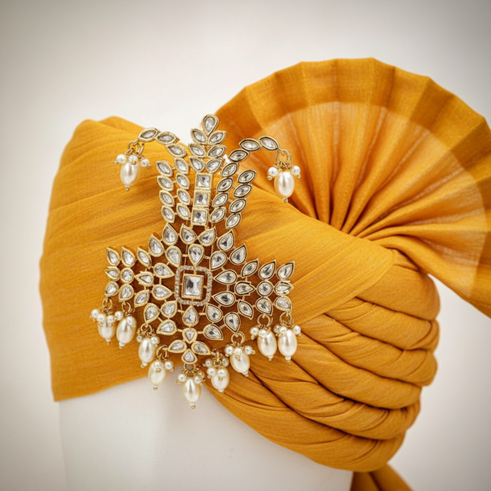 Kalgi on Saffron Turban