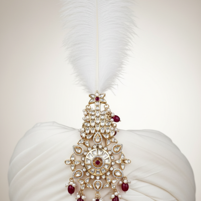 Kalgi on Turban - Front Angle