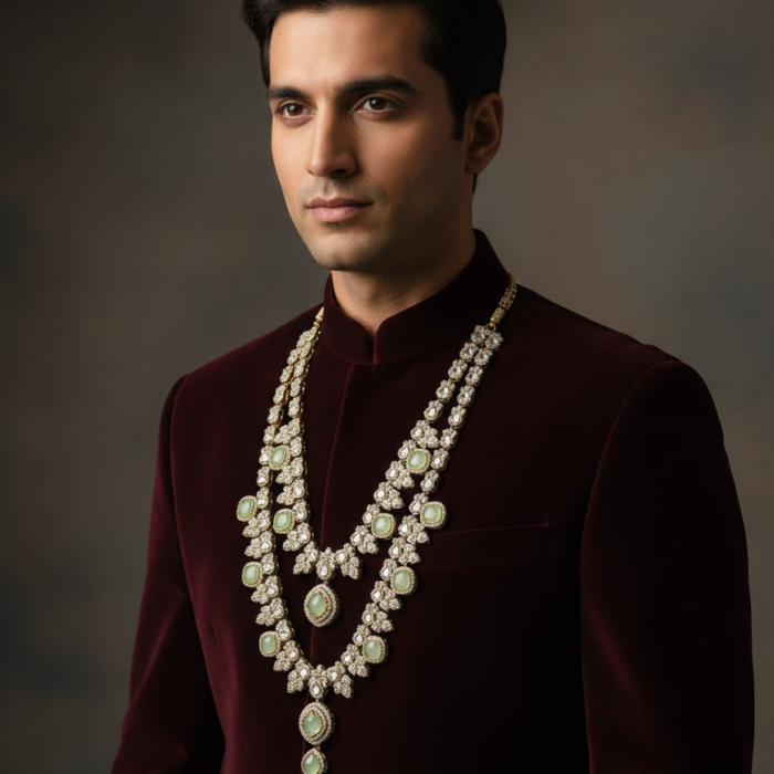 Sherwani Look - Three-Quarter Pose Sherwani Look - Three-Quarter Pose