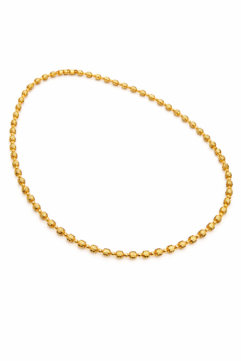 Gold Plated Beaded Mala Necklace for Men & Women | Traditional Daily Wear Chain | Ethnic Jewellery for Sherwani, Saree & Kurta